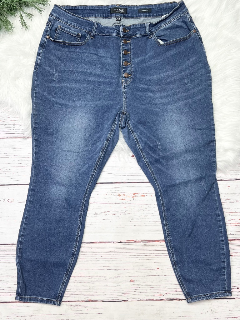 |Judy Blue| Cute Skinny Fit Button Fly Jeans Size 24w